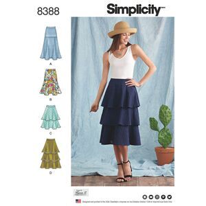 Simplicity Misses' Skirts with Length and Flounce Variations 8388 Size 6-14